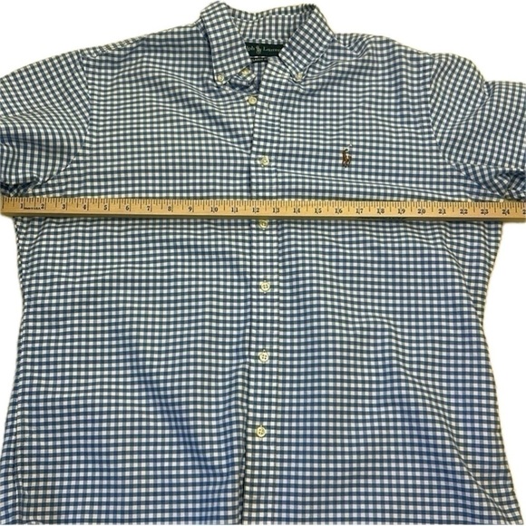 Ralph Lauren Classic Fit Checkered Long Sleeve Button Down Shirt Size L - Picture 7 of 8